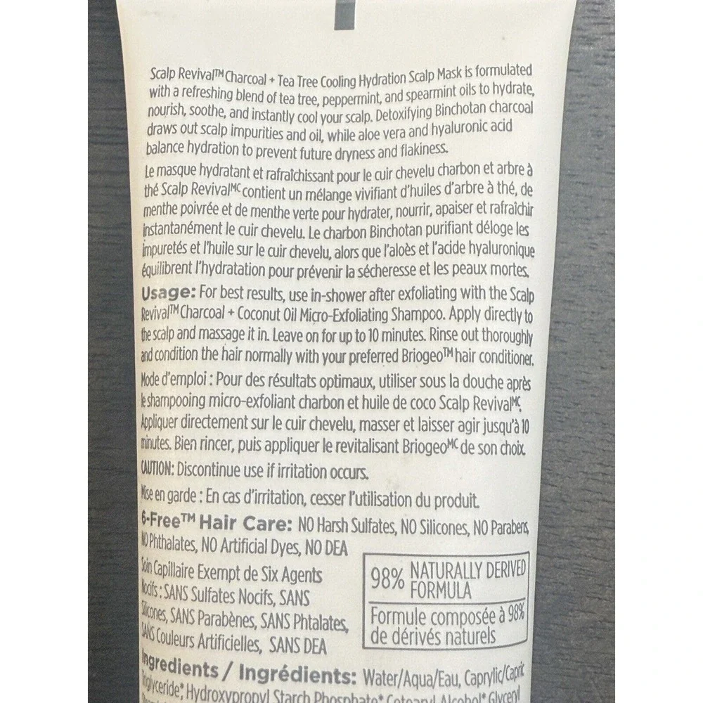 Briogeo Scalp Revival‎ Charcoal + Tea Tree Cooling Hydration Scalp Mask 2 fl oz